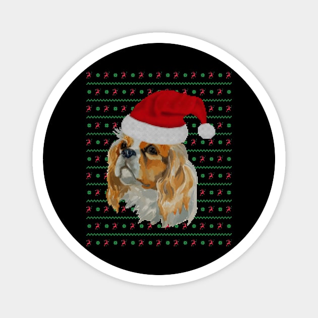 Cavalier King Charles Spaniel Dog Funny Christmas Magnet by PaulAksenov